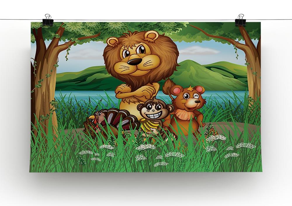 Wild animals in the jungle Canvas Print or Poster - Canvas Art Rocks - 2