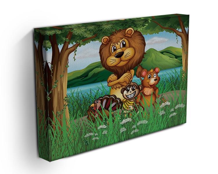Wild animals in the jungle Canvas Print or Poster - Canvas Art Rocks - 3