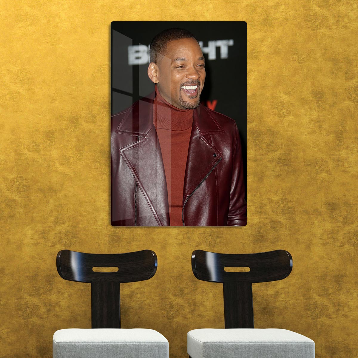 Will Smith in brown HD Metal Print