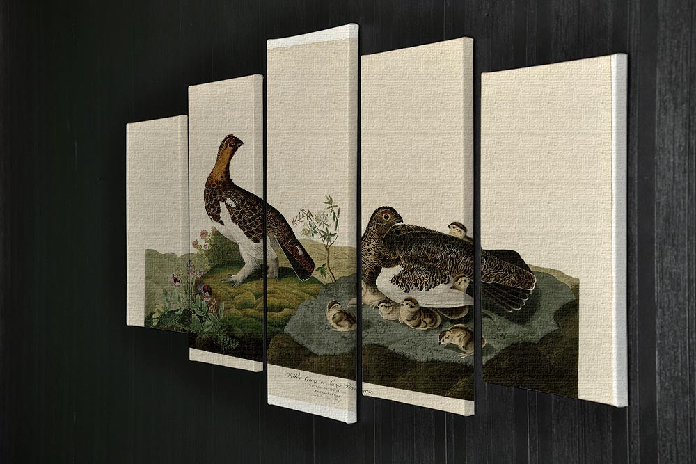 Willow Grouse by Audubon 5 Split Panel Canvas - Canvas Art Rocks - 2
