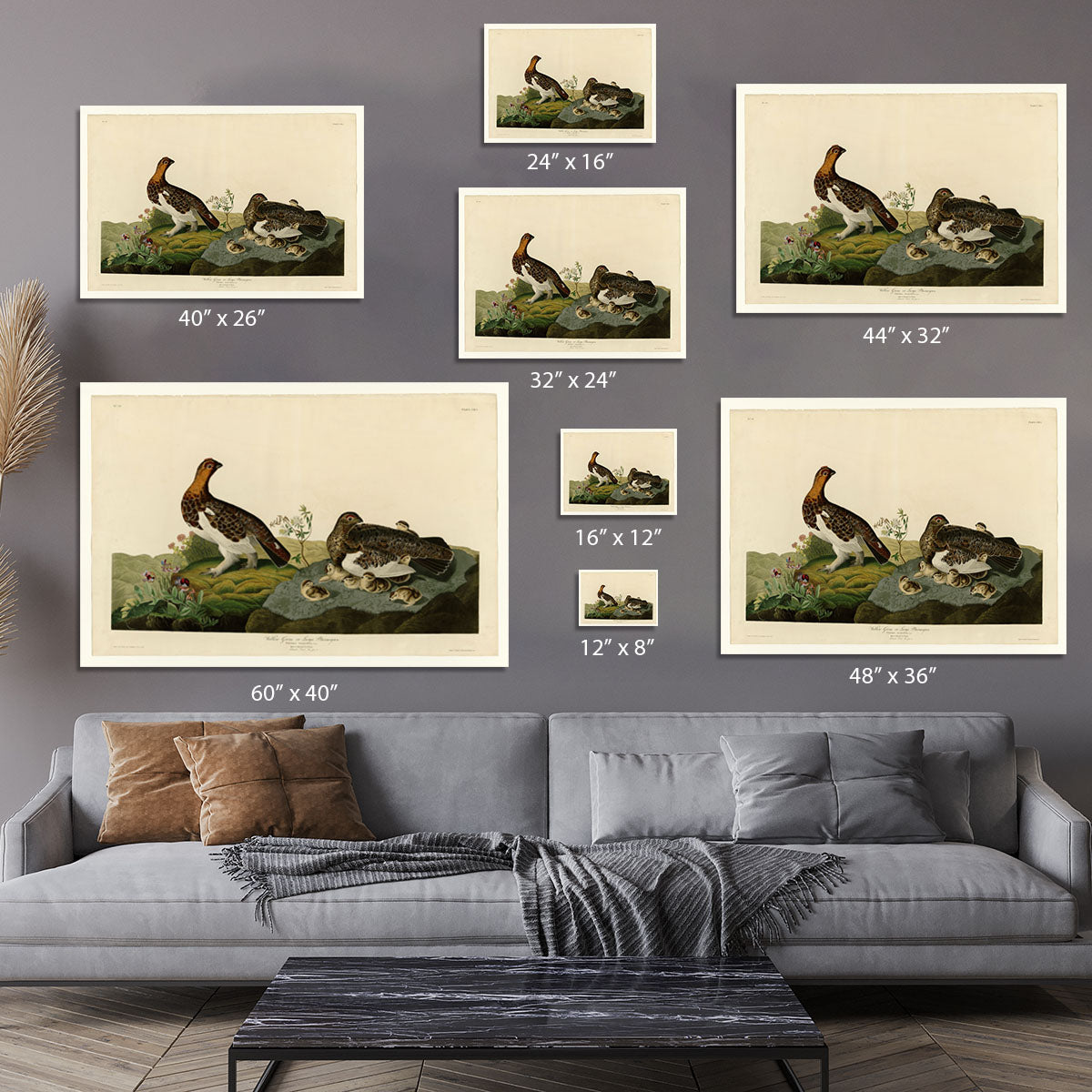 Willow Grouse by Audubon Canvas Print or Poster - Canvas Art Rocks - 7