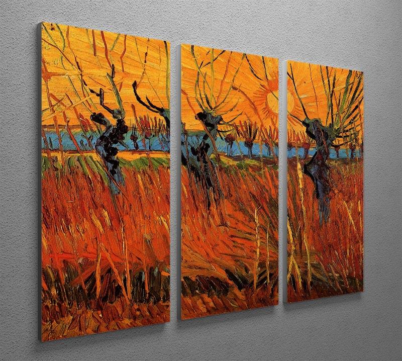 Willows at Sunset by Van Gogh 3 Split Panel Canvas Print - Canvas Art Rocks - 4