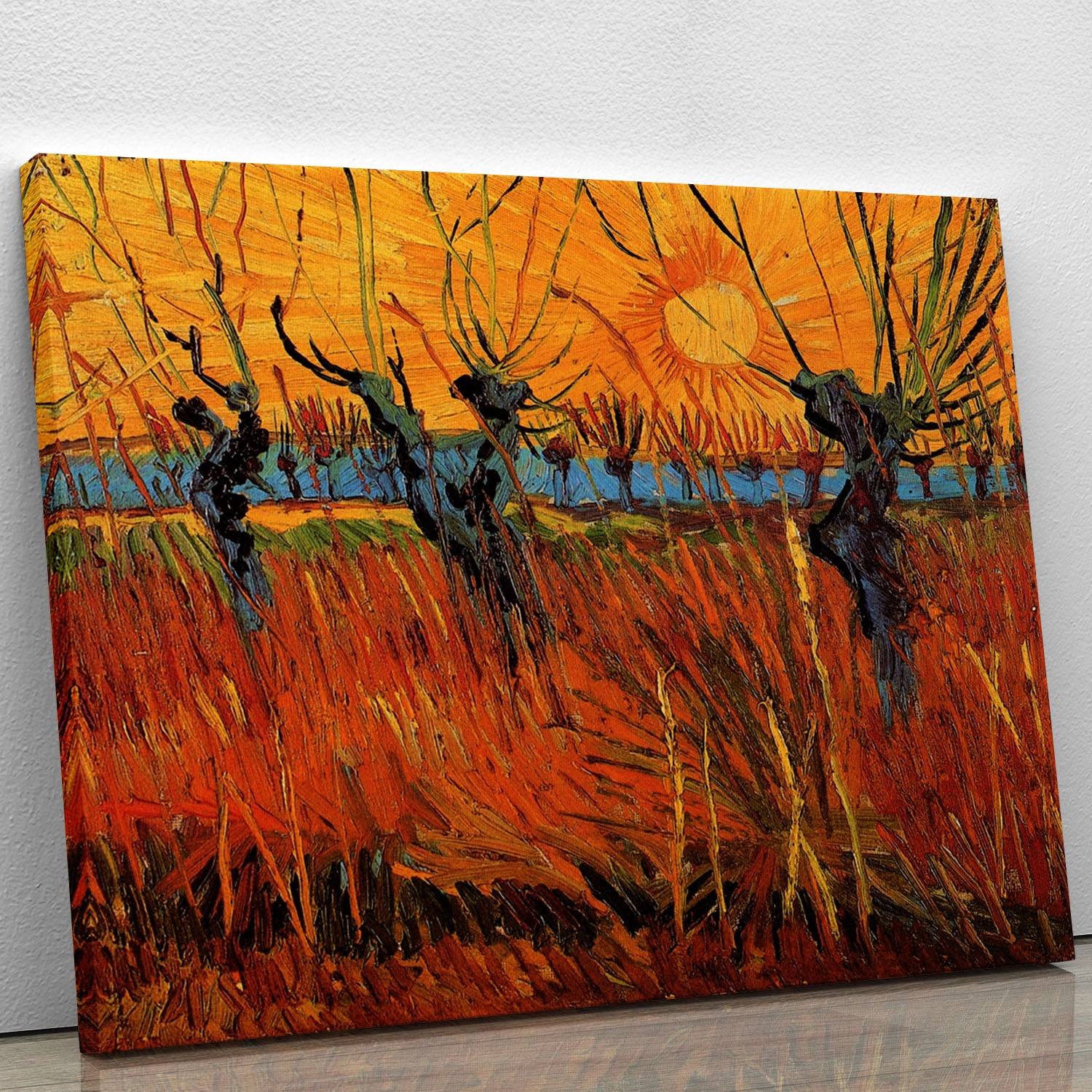 Willows at Sunset by Van Gogh Canvas Print or Poster - Canvas Art Rocks - 1