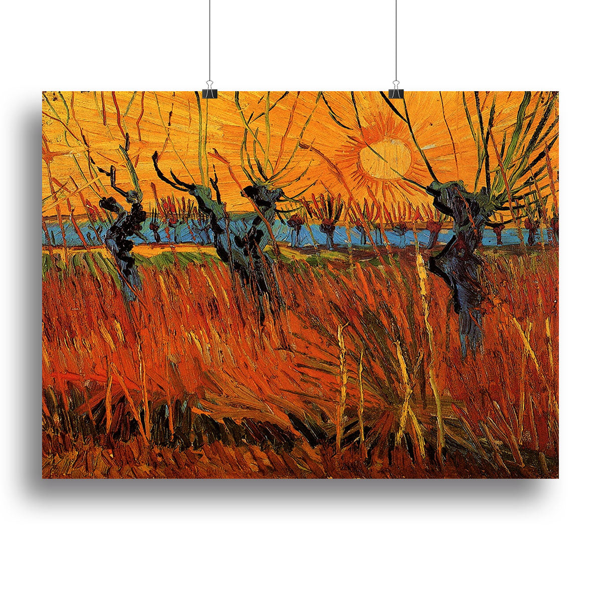 Willows at Sunset by Van Gogh Canvas Print or Poster - Canvas Art Rocks - 2