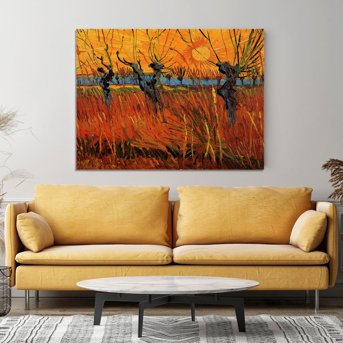 Willows at Sunset by Van Gogh Canvas Print or Poster - Canvas Art Rocks - 4
