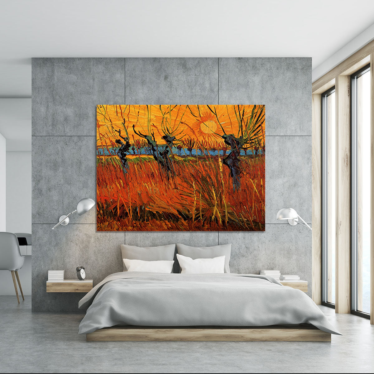 Willows at Sunset by Van Gogh Canvas Print or Poster - Canvas Art Rocks - 5