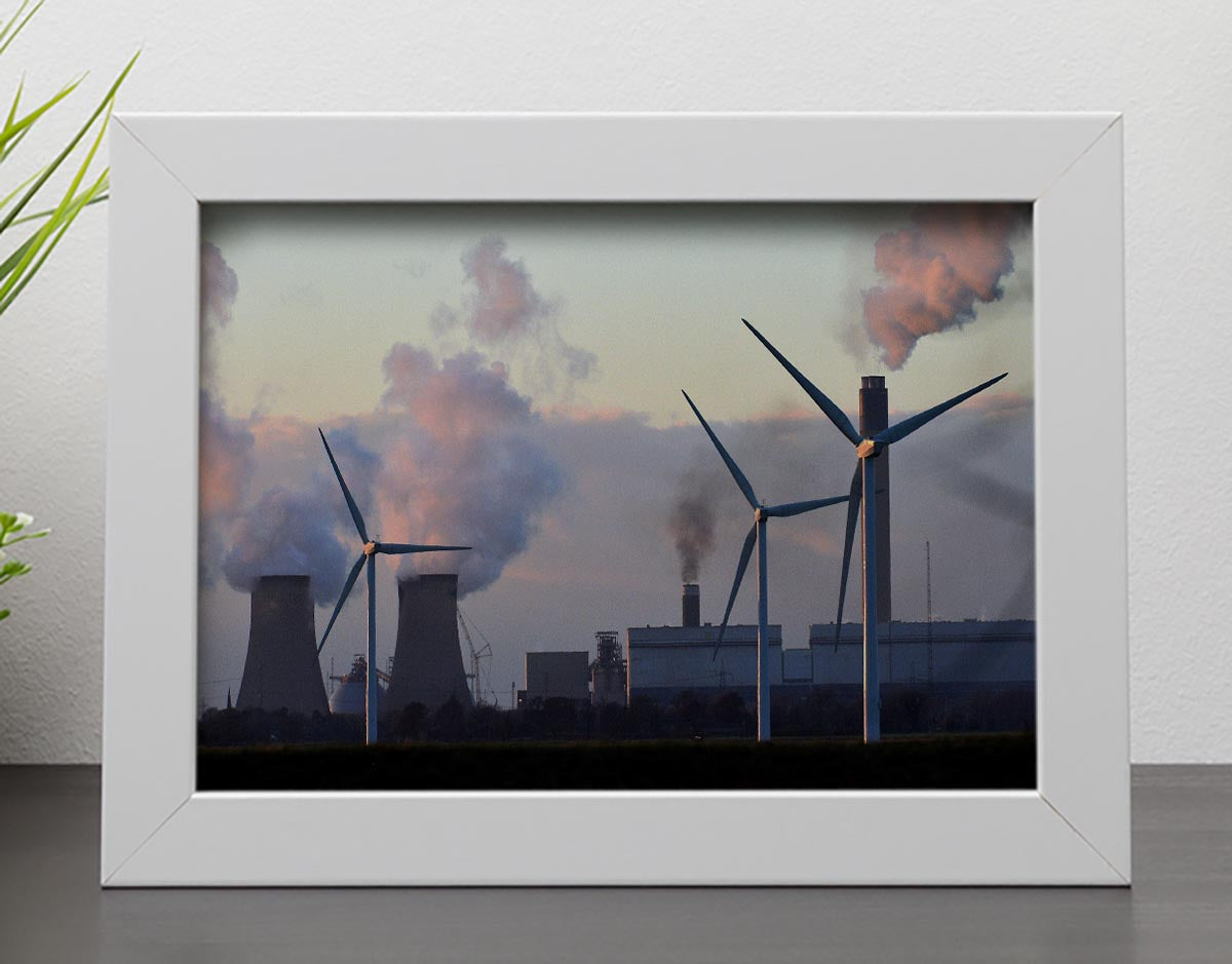 Wind Farm Framed Print - Canvas Art Rocks - 4