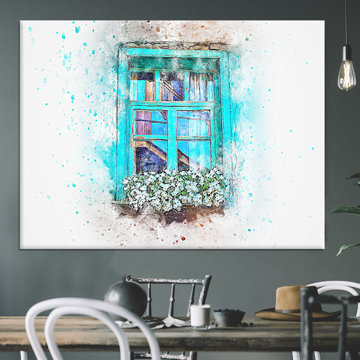 Window Painting Canvas Print or Poster - Canvas Art Rocks - 3
