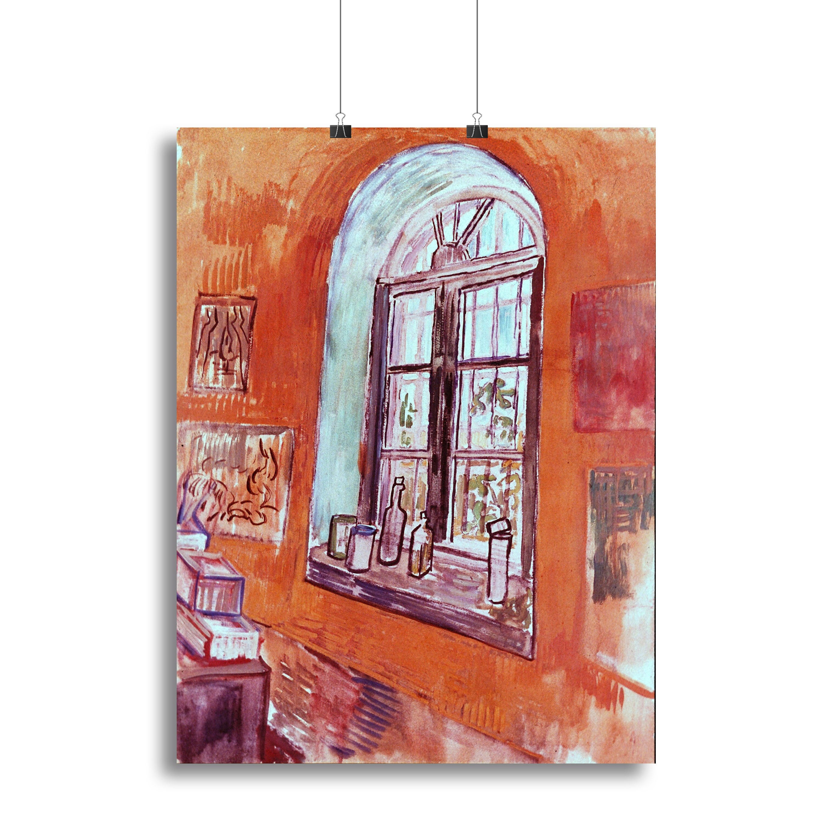 Window of Vincent s Studio at the Asylum by Van Gogh Canvas Print or Poster - Canvas Art Rocks - 2
