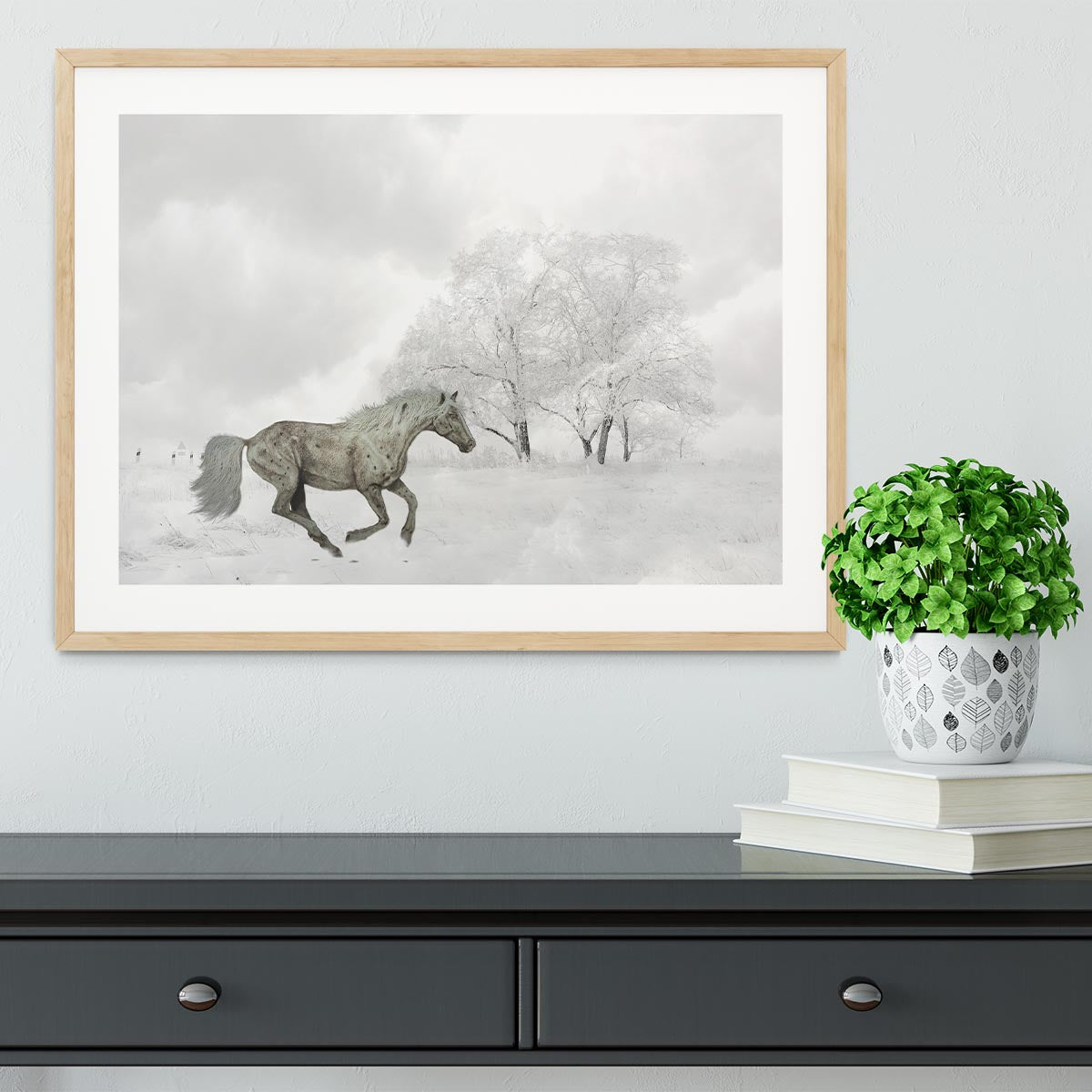 Winter Horse Framed Print - Canvas Art Rocks - 3