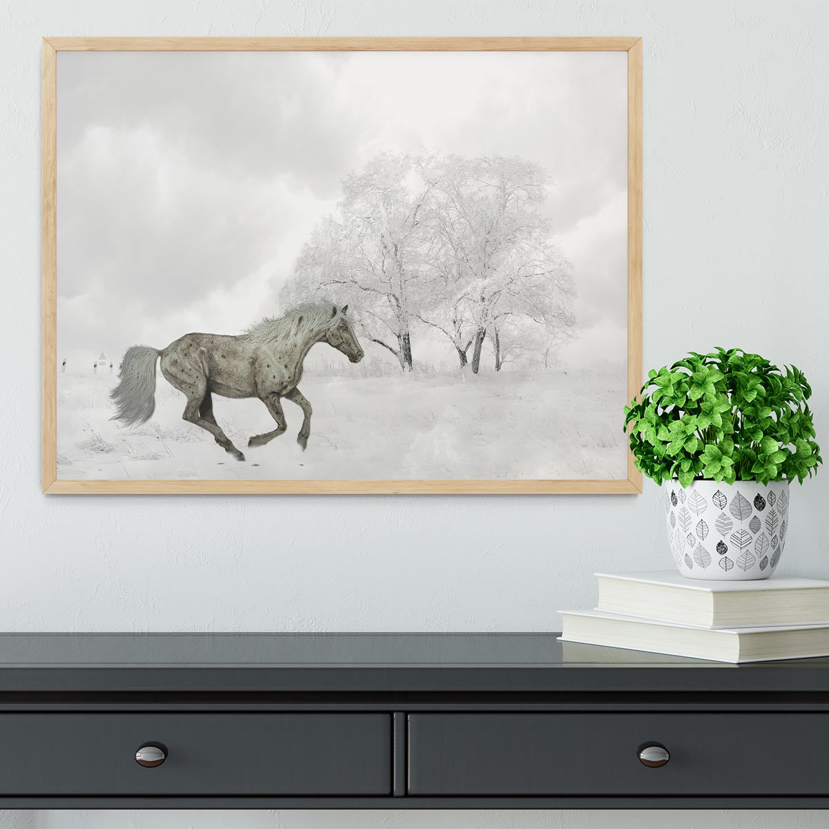 Winter Horse Framed Print - Canvas Art Rocks - 4