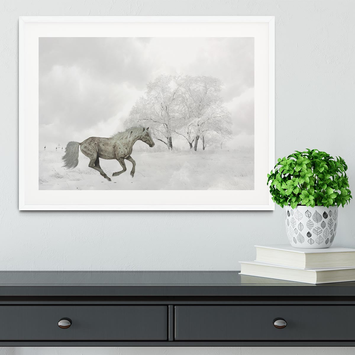 Winter Horse Framed Print - Canvas Art Rocks - 5