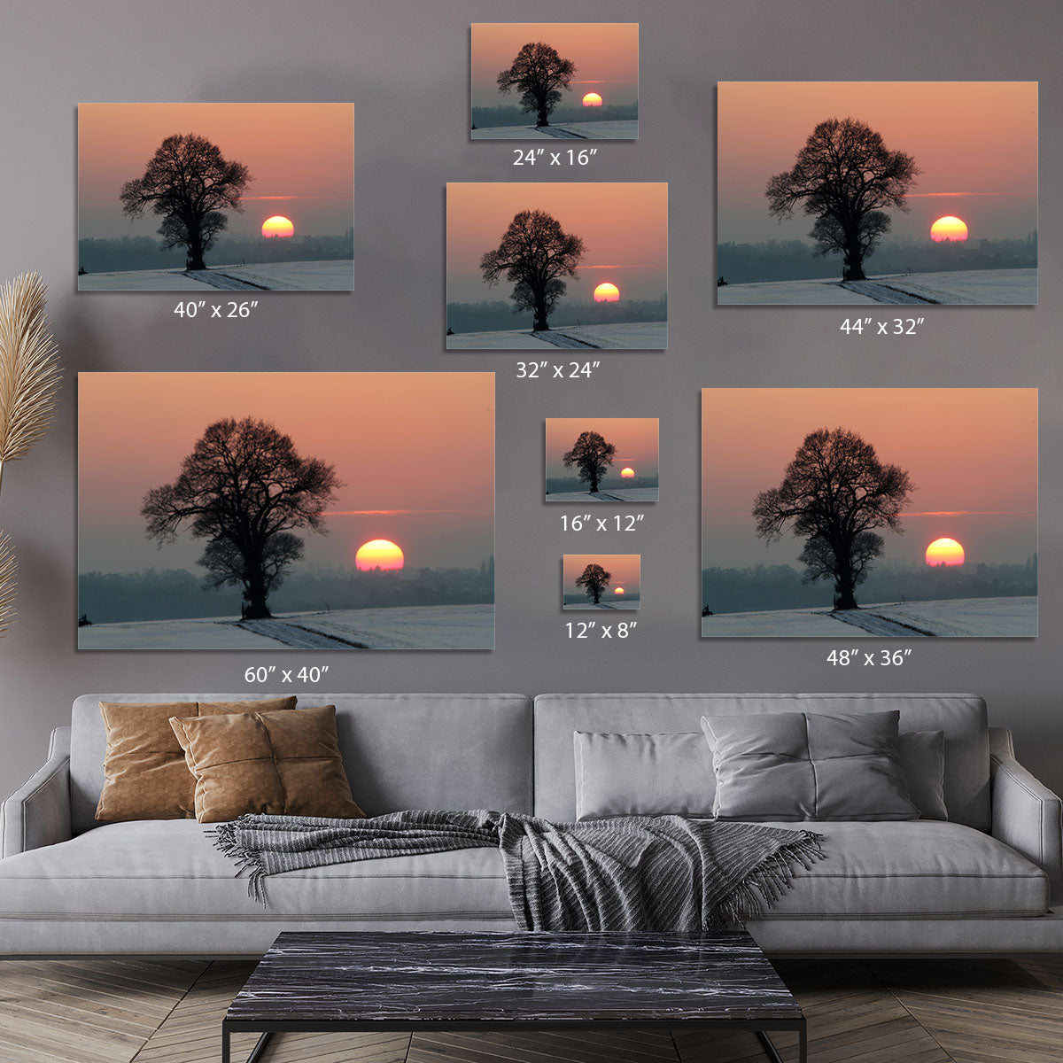 Winter Sunset Canvas Print or Poster - Canvas Art Rocks - 7