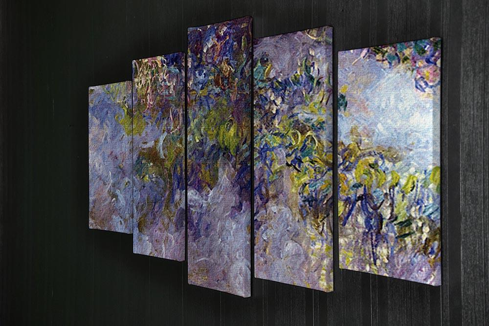 Wisteria 1 by Monet 5 Split Panel Canvas - Canvas Art Rocks - 2