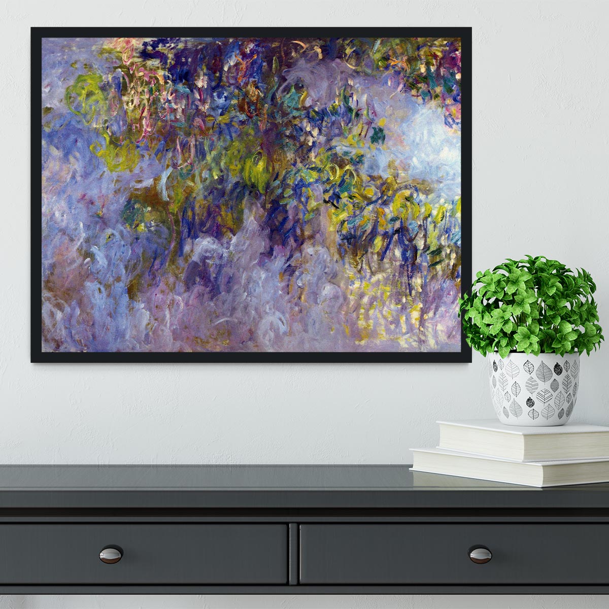 Wisteria 1 by Monet Framed Print - Canvas Art Rocks - 2