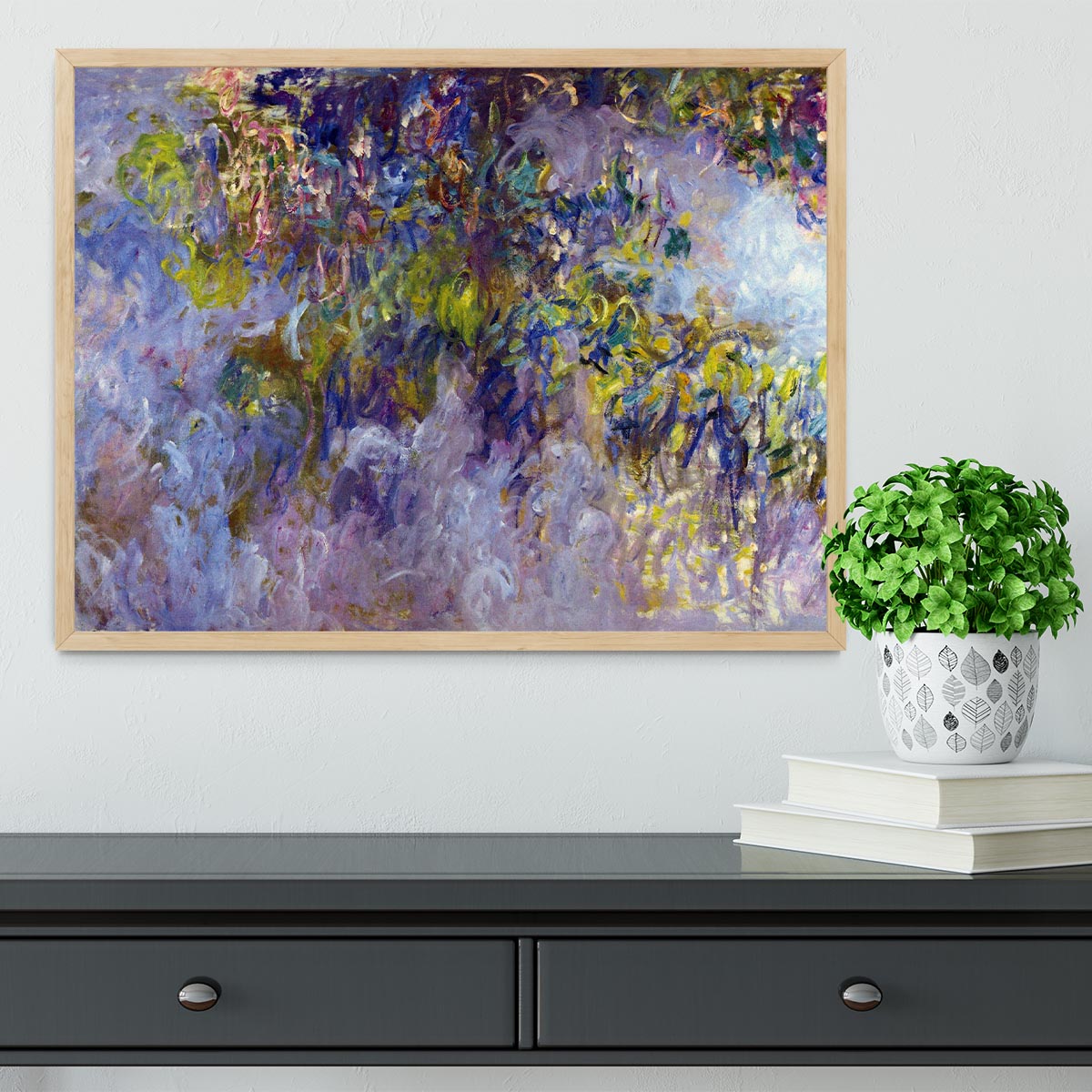 Wisteria 1 by Monet Framed Print - Canvas Art Rocks - 4