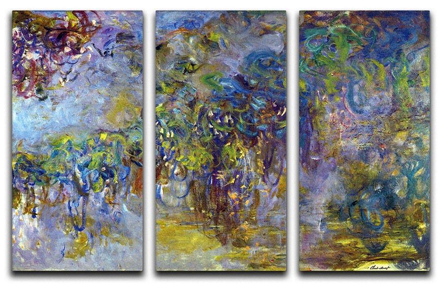 Wisteria 2 by Monet Split Panel Canvas Print - Canvas Art Rocks - 4