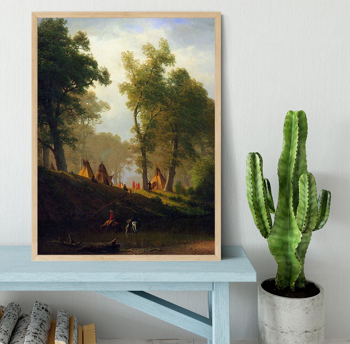 Wolf River Kansas by Bierstadt Framed Print - Canvas Art Rocks - 4