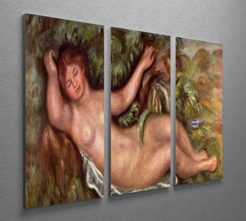 Woman Reclining by Renoir 3 Split Panel Canvas Print - Canvas Art Rocks - 2