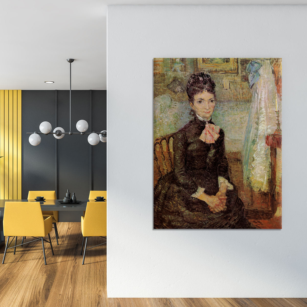 Woman Sitting by a Cradle by Van Gogh Canvas Print or Poster - Canvas Art Rocks - 4