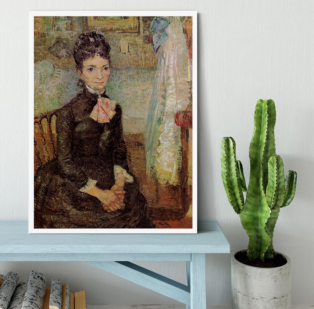 Woman Sitting by a Cradle by Van Gogh Framed Print - Canvas Art Rocks -6