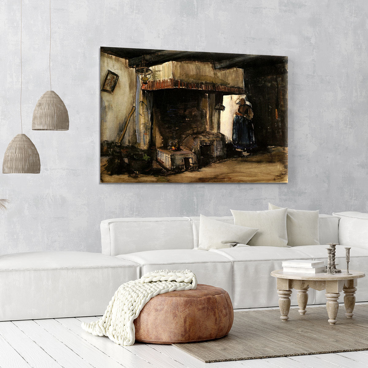 Woman by a Hearth by Van Gogh Canvas Print or Poster - Canvas Art Rocks - 6