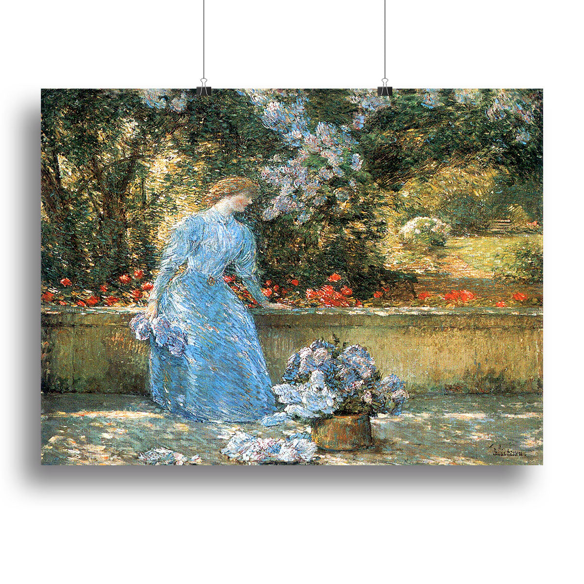 Woman in park by Hassam Canvas Print or Poster - Canvas Art Rocks - 2