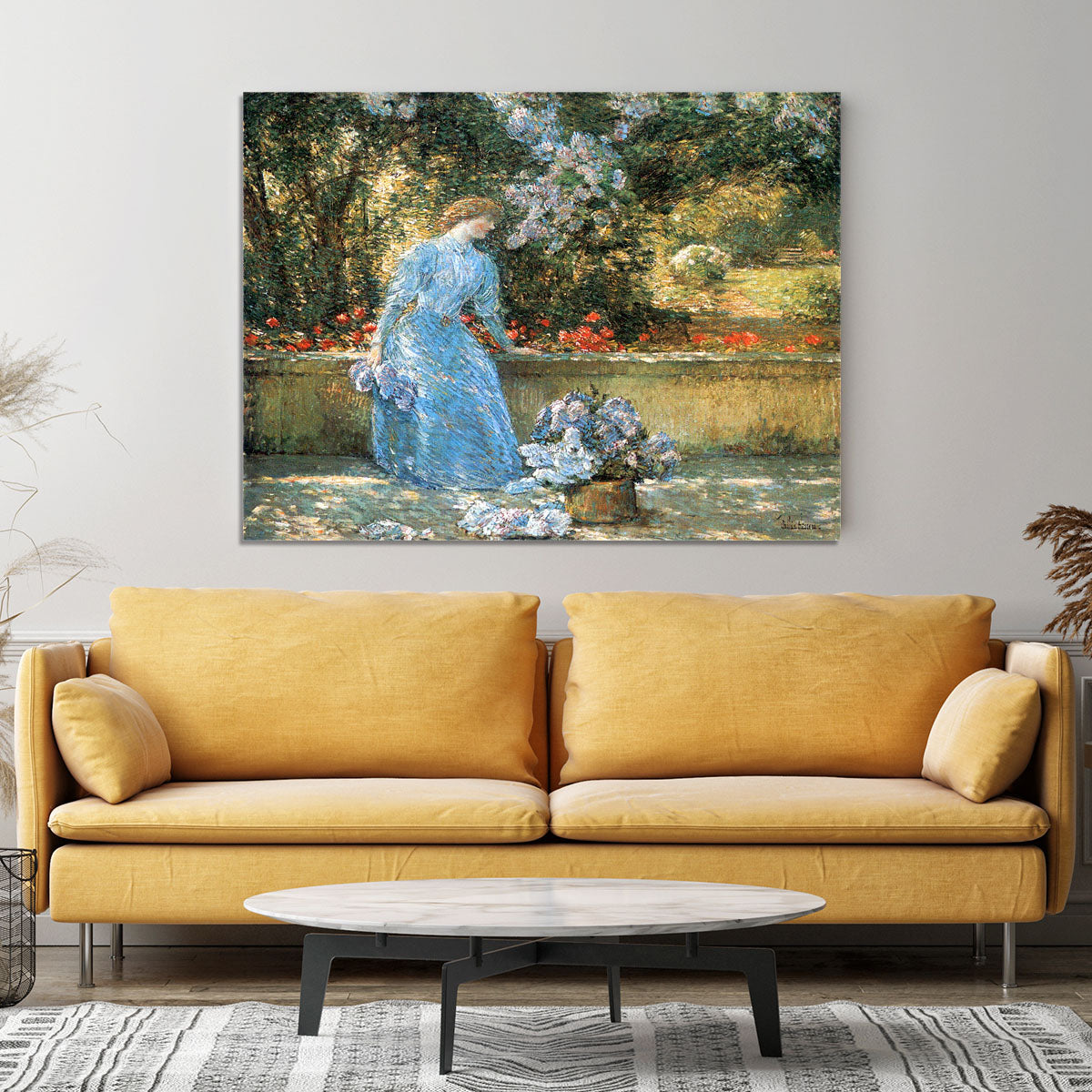 Woman in park by Hassam Canvas Print or Poster - Canvas Art Rocks - 4