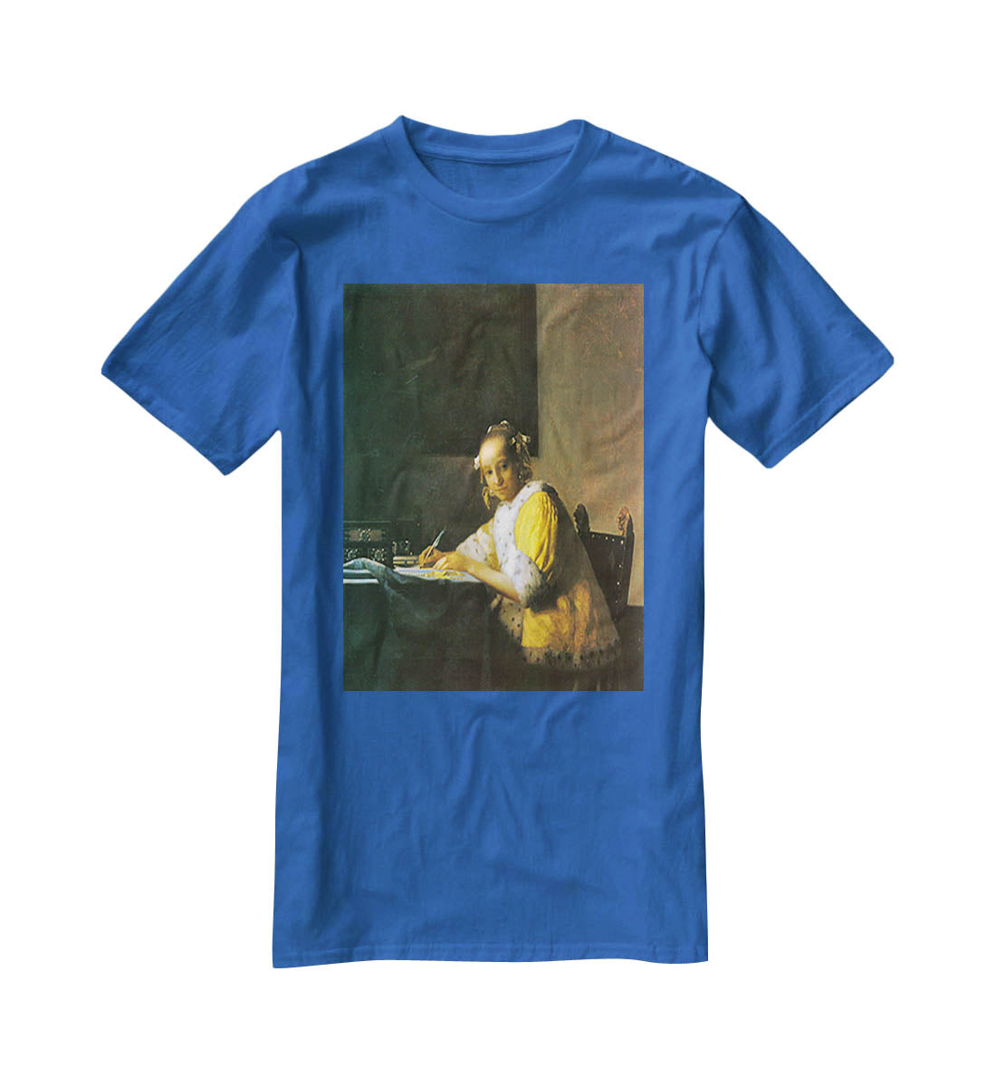Woman in yellow by Vermeer T-Shirt - Canvas Art Rocks - 2