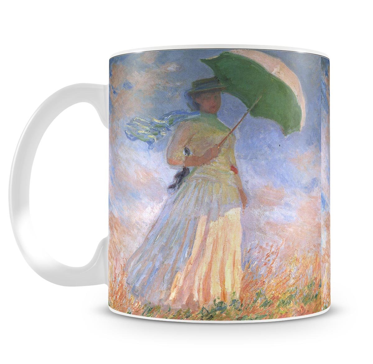 Woman with Parasol 2 by Monet Mug - Canvas Art Rocks - 4