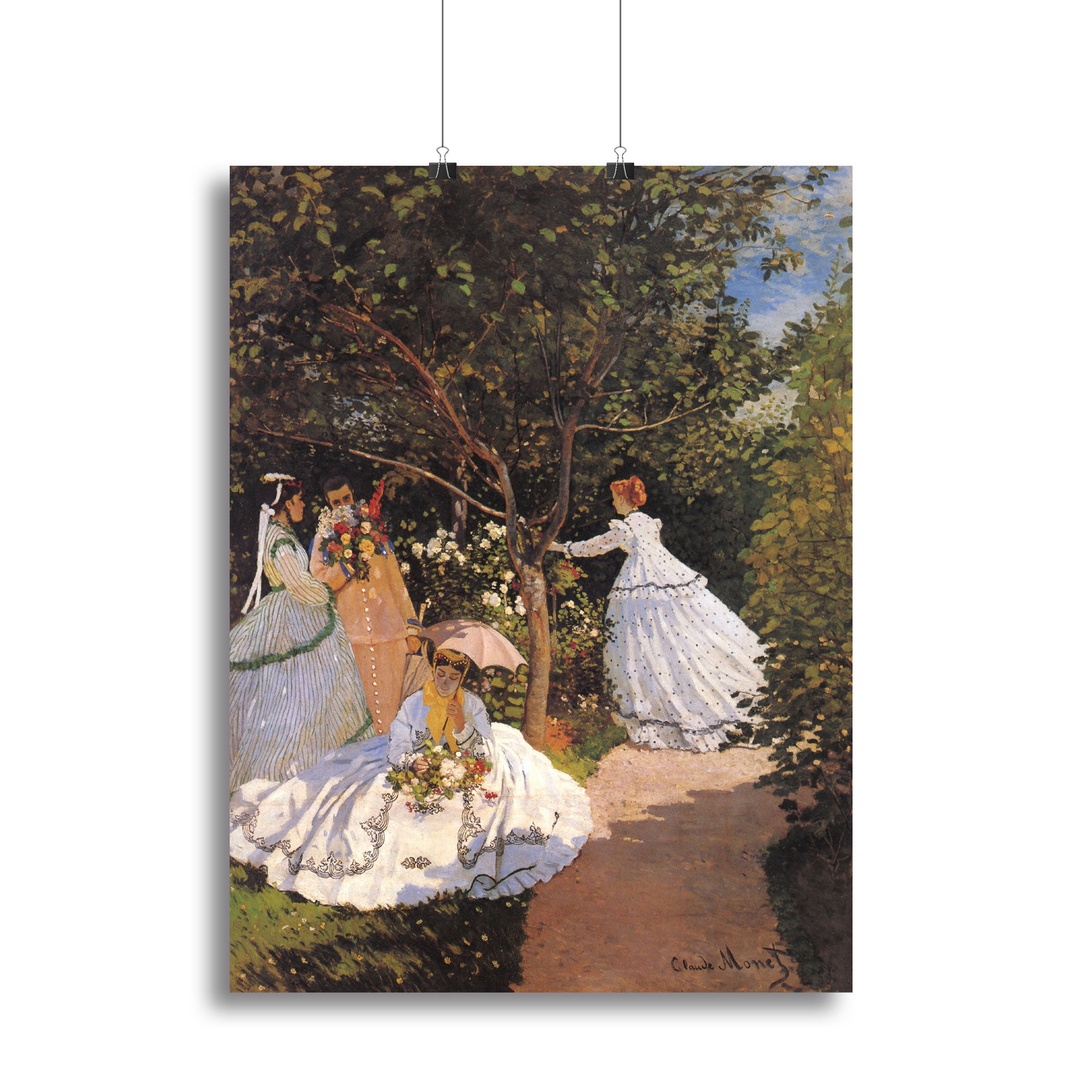 Women in the Garden by Monet Canvas Print or Poster - Canvas Art Rocks - 2