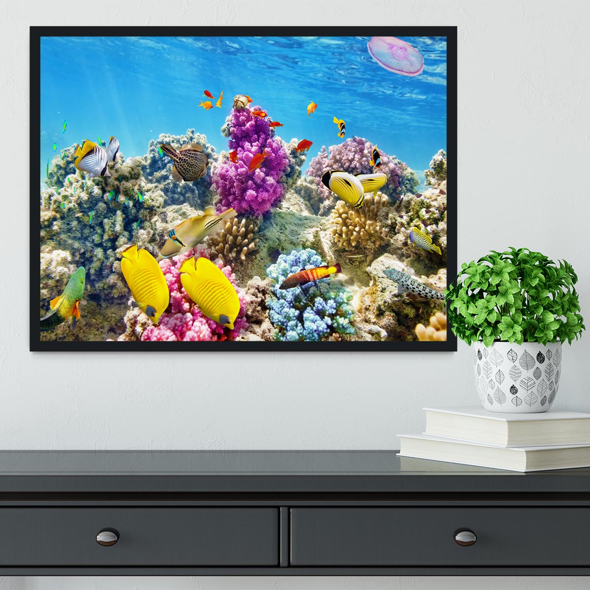 Wonderful and beautiful underwater Framed Print - Canvas Art Rocks - 2