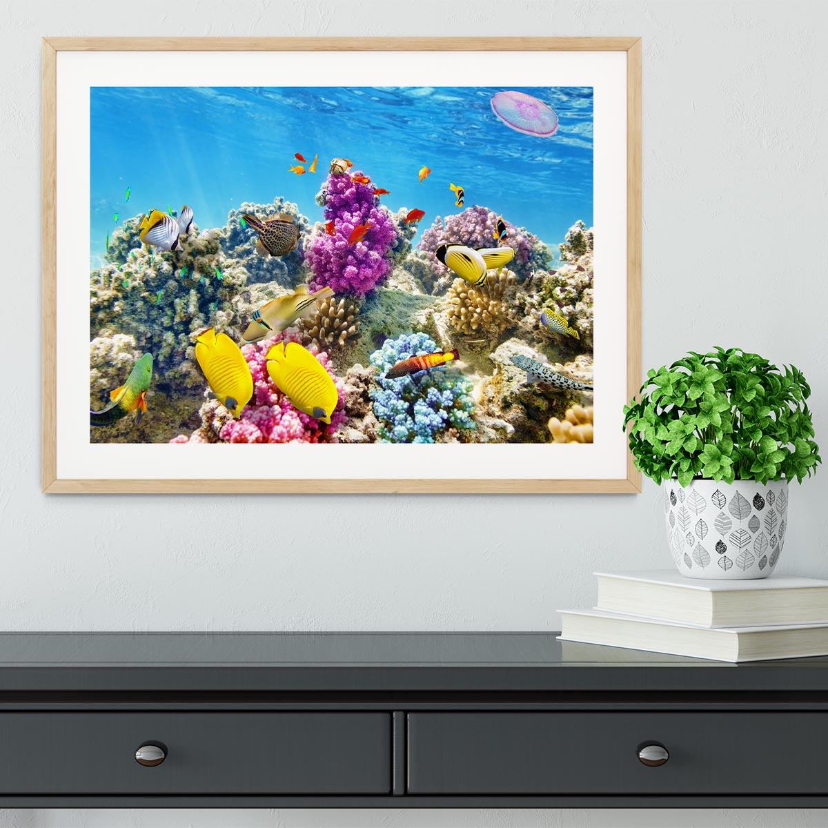 Wonderful and beautiful underwater Framed Print - Canvas Art Rocks - 3