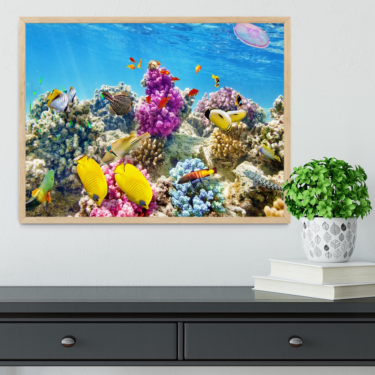 Wonderful and beautiful underwater Framed Print - Canvas Art Rocks - 4