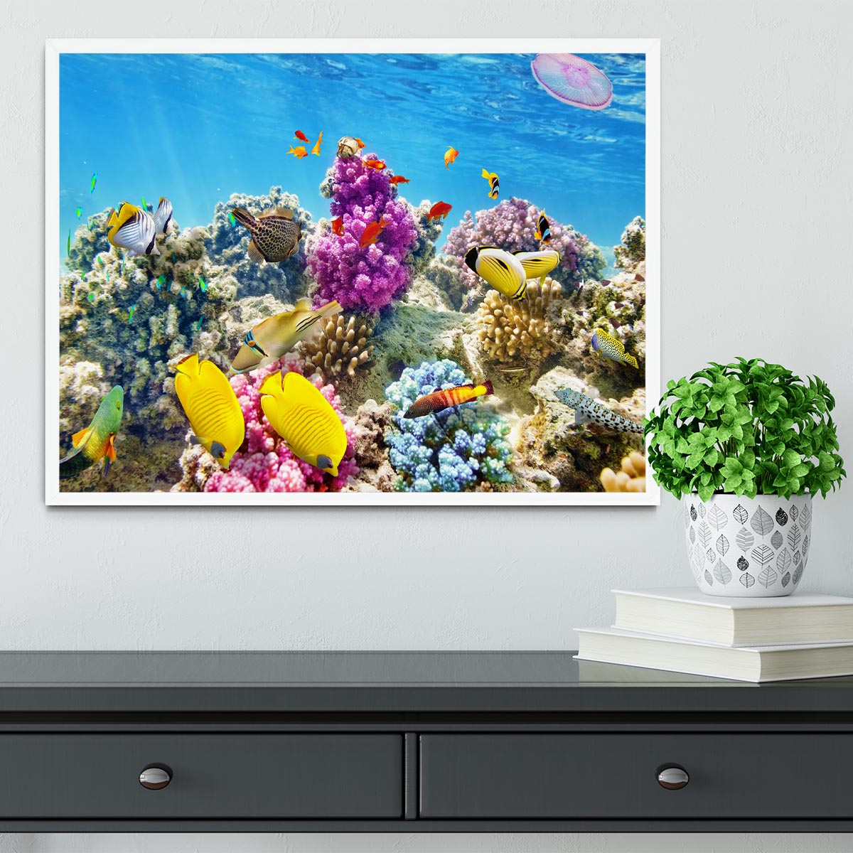 Wonderful and beautiful underwater Framed Print - Canvas Art Rocks -6