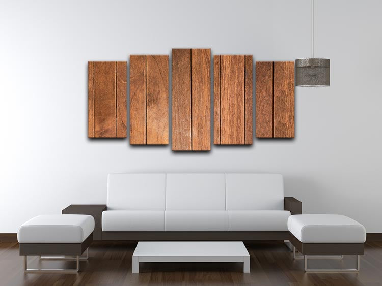 Wood arraged vertical pattern 5 Split Panel Canvas - Canvas Art Rocks - 3