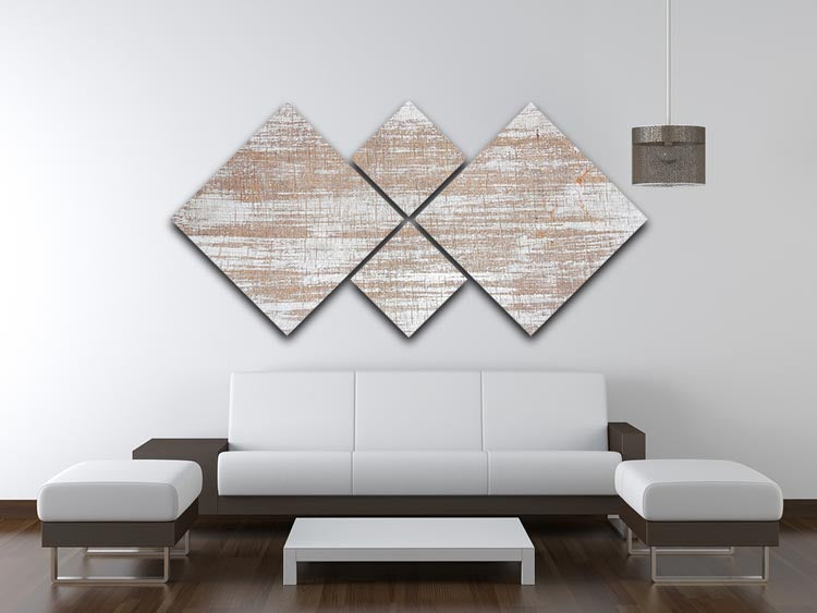 Wood background texture 4 Square Multi Panel Canvas - Canvas Art Rocks - 3