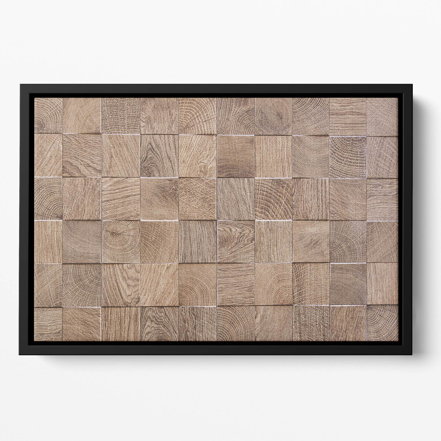 Wooden background with embossed detail Floating Framed Canvas