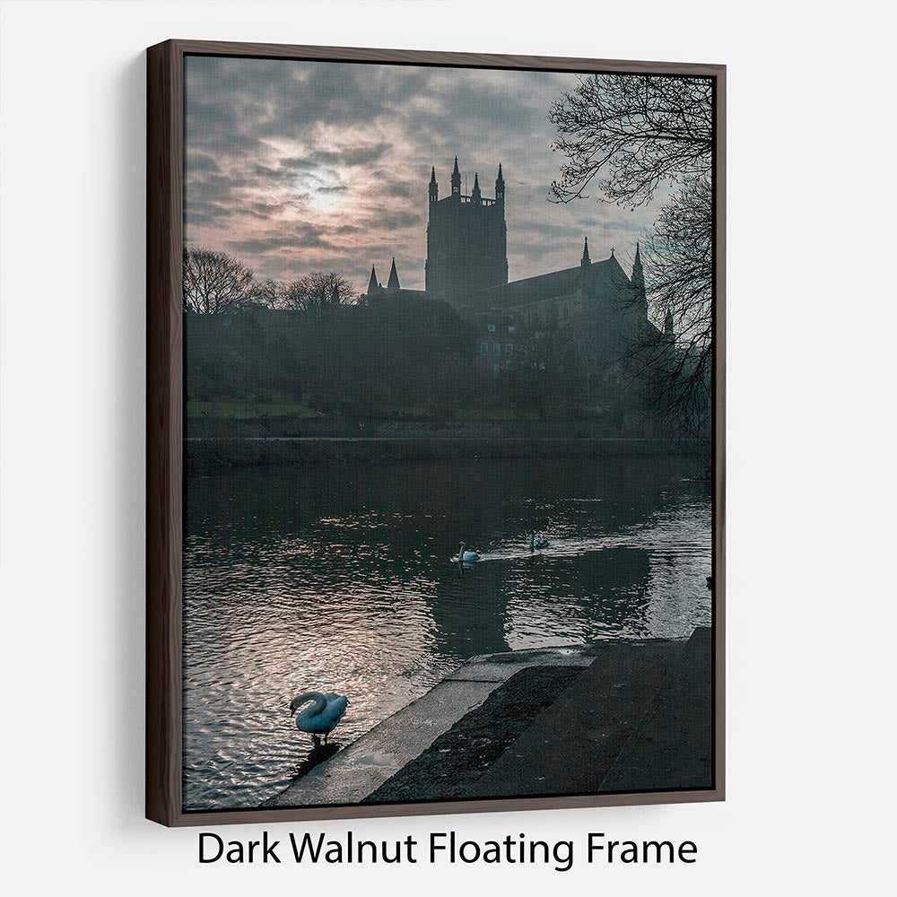Worcester Cathedral Floating Frame Canvas - Canvas Art Rocks - 5