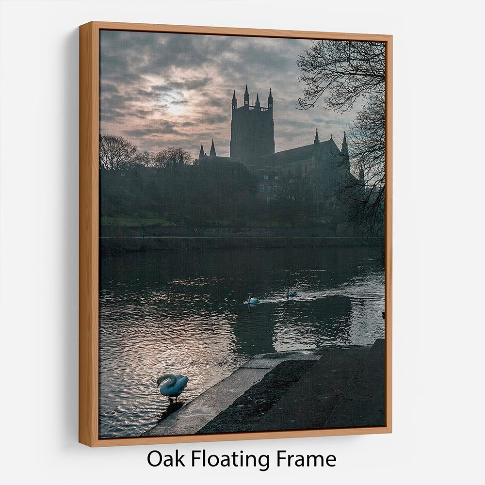 Worcester Cathedral Floating Frame Canvas - Canvas Art Rocks - 9