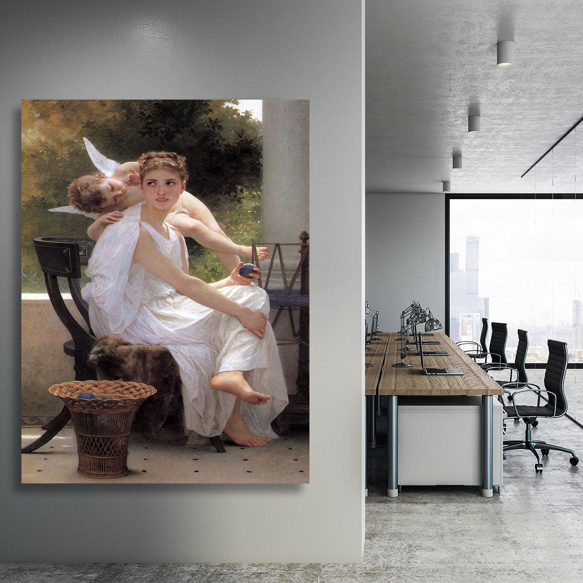 Work Interrupted By Bouguereau Canvas Print or Poster - Canvas Art Rocks - 3