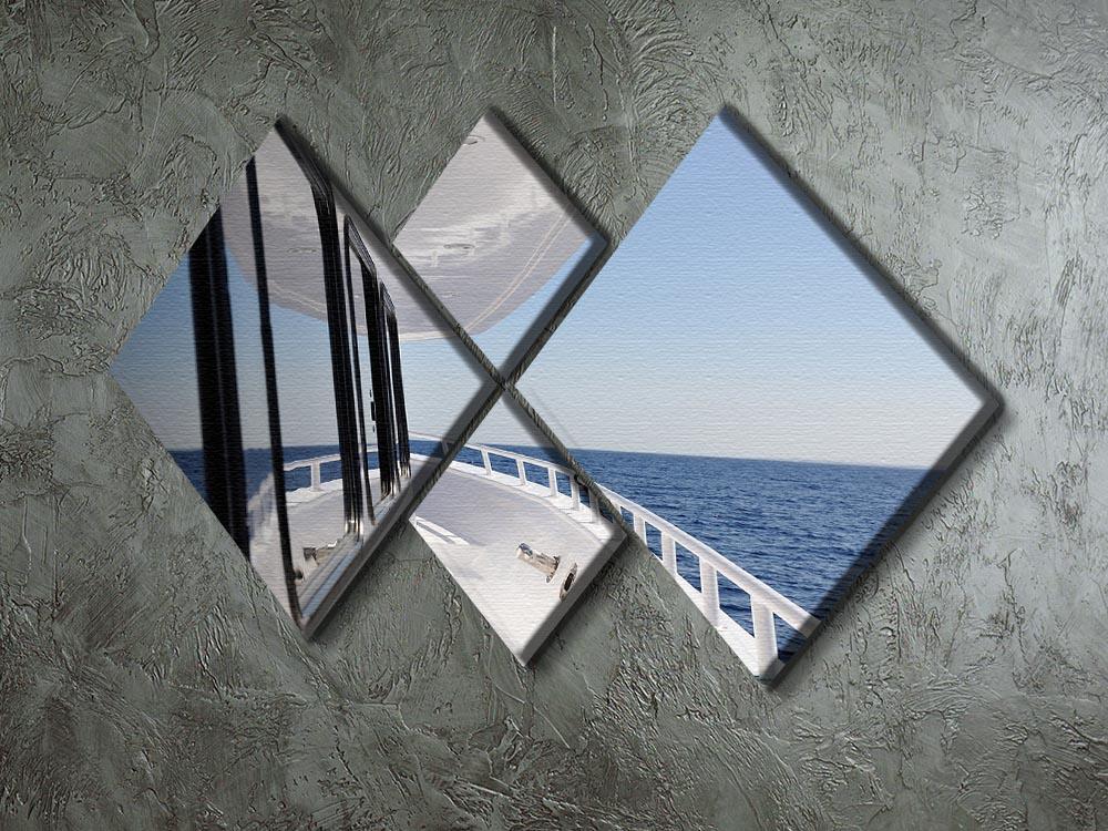 Yacht elements The deck 4 Square Multi Panel Canvas  - Canvas Art Rocks - 2