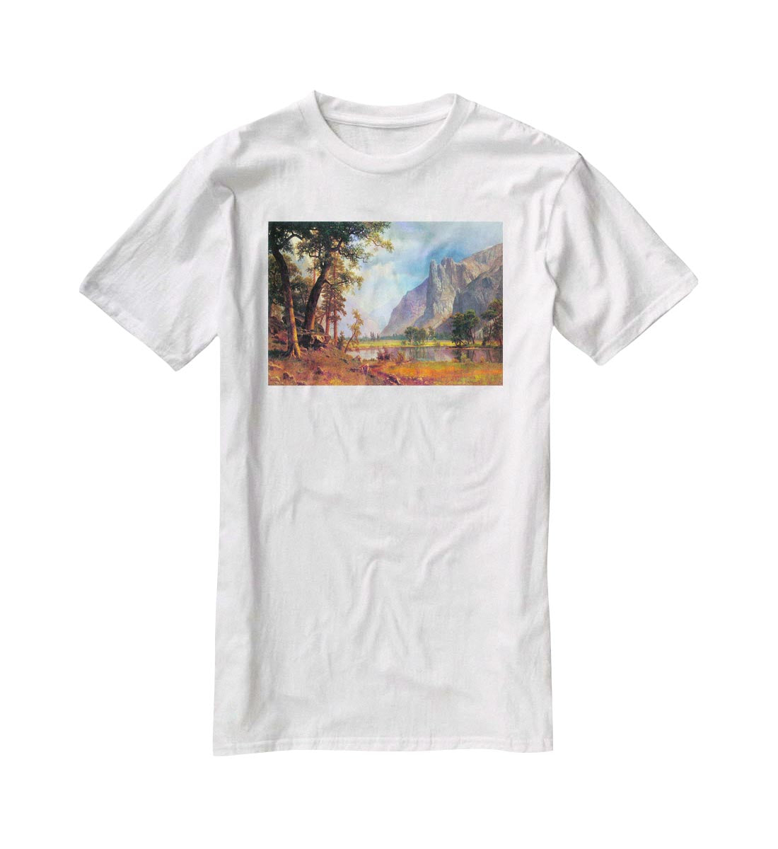 Yosemite Valley 2 by Bierstadt T-Shirt - Canvas Art Rocks - 5
