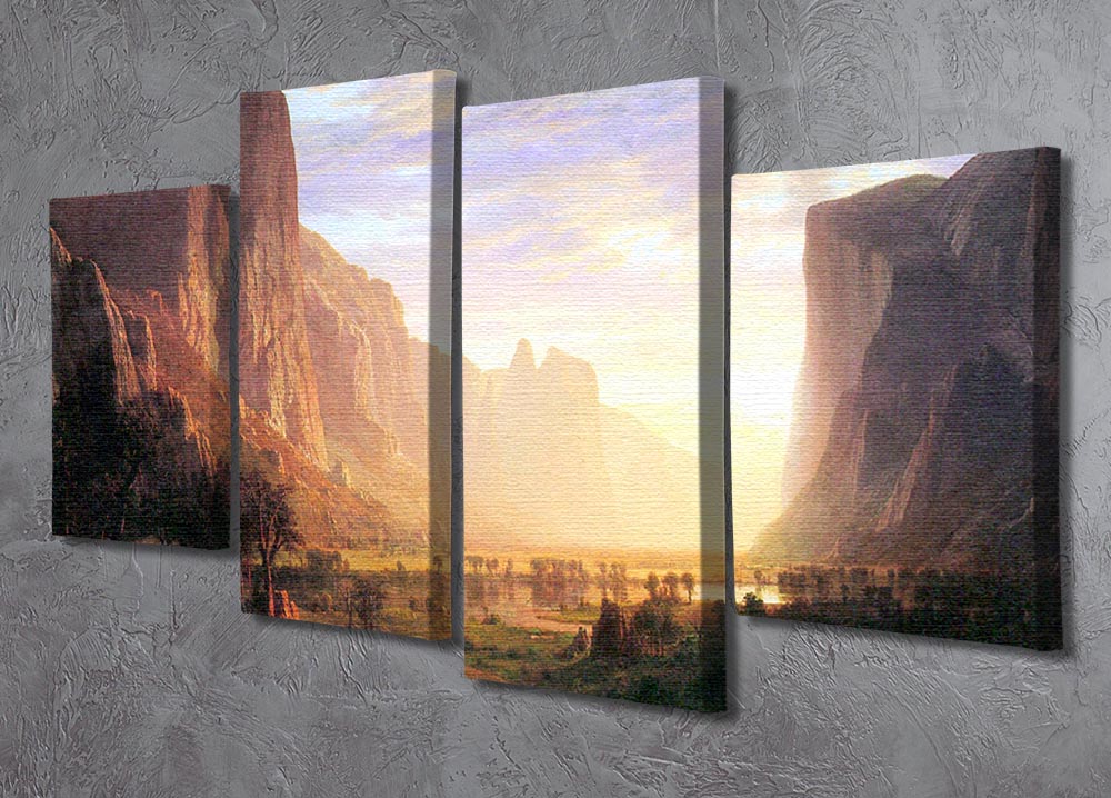 Yosemite Valley 3 by Bierstadt 4 Split Panel Canvas - Canvas Art Rocks - 2