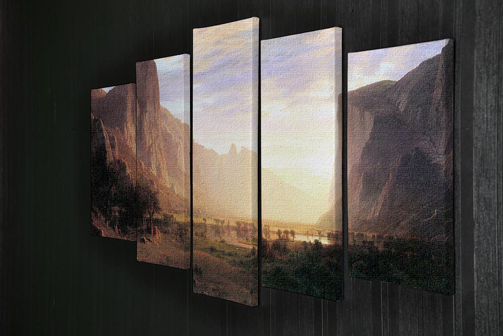 Yosemite Valley 3 by Bierstadt 5 Split Panel Canvas - Canvas Art Rocks - 2