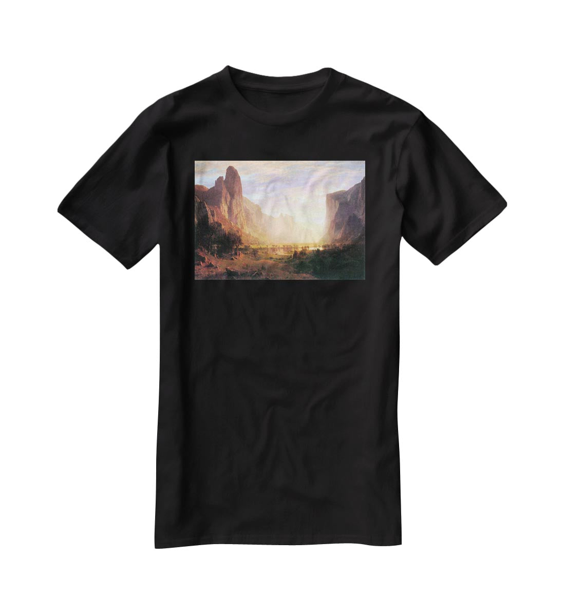 Yosemite Valley 3 by Bierstadt T-Shirt - Canvas Art Rocks - 1