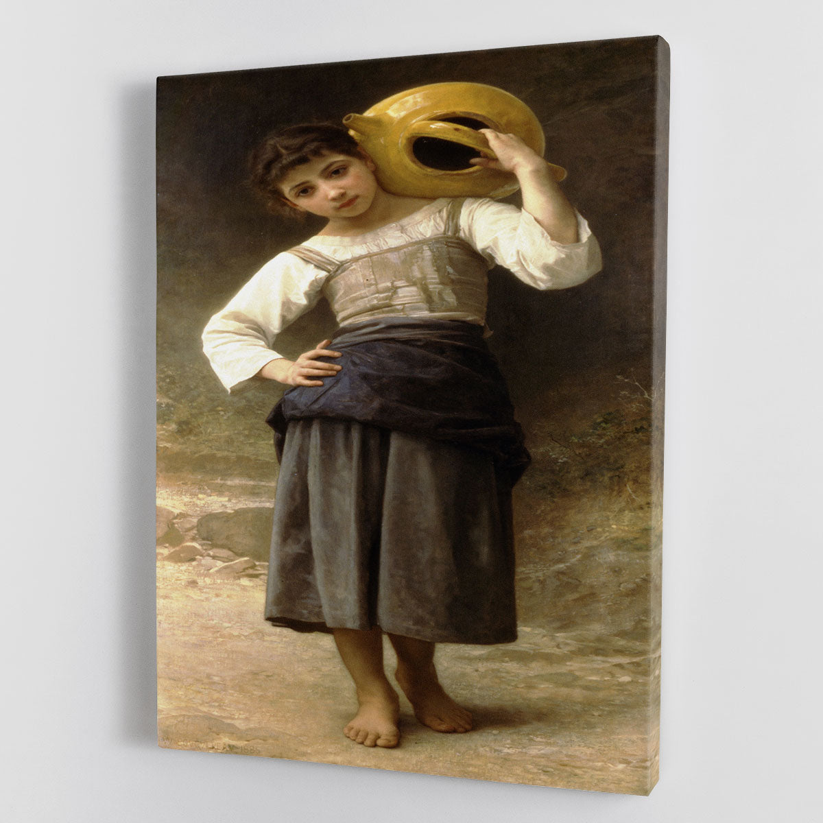 Young Girl Going to the Spring By Bouguereau Canvas Print or Poster - Canvas Art Rocks - 1