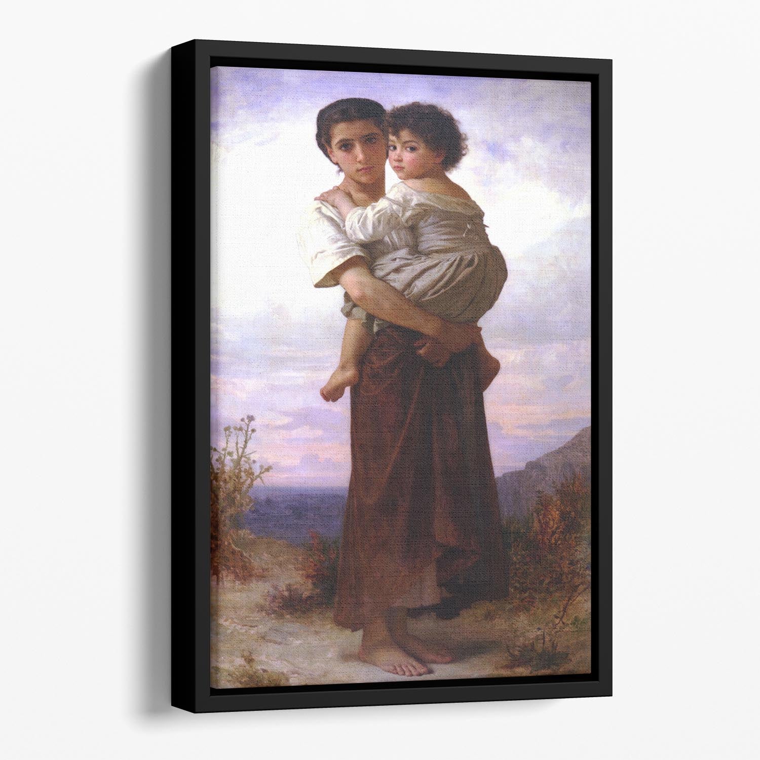 Young Gypsies By Bouguereau Floating Framed Canvas