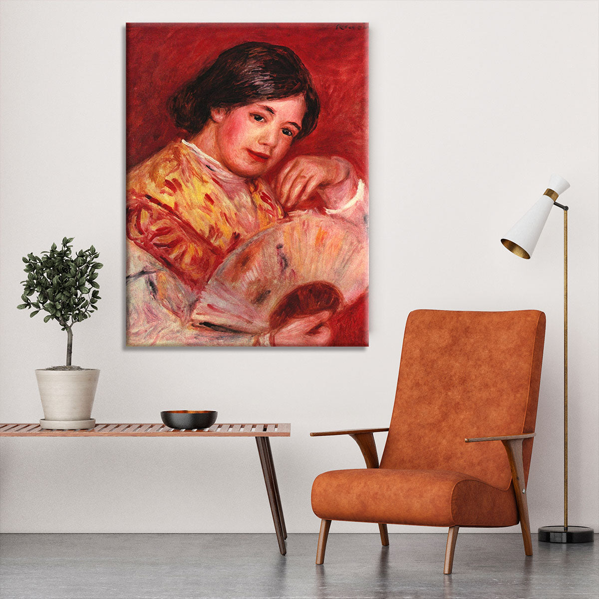 Young girl with fan by Renoir Canvas Print or Poster - Canvas Art Rocks - 6