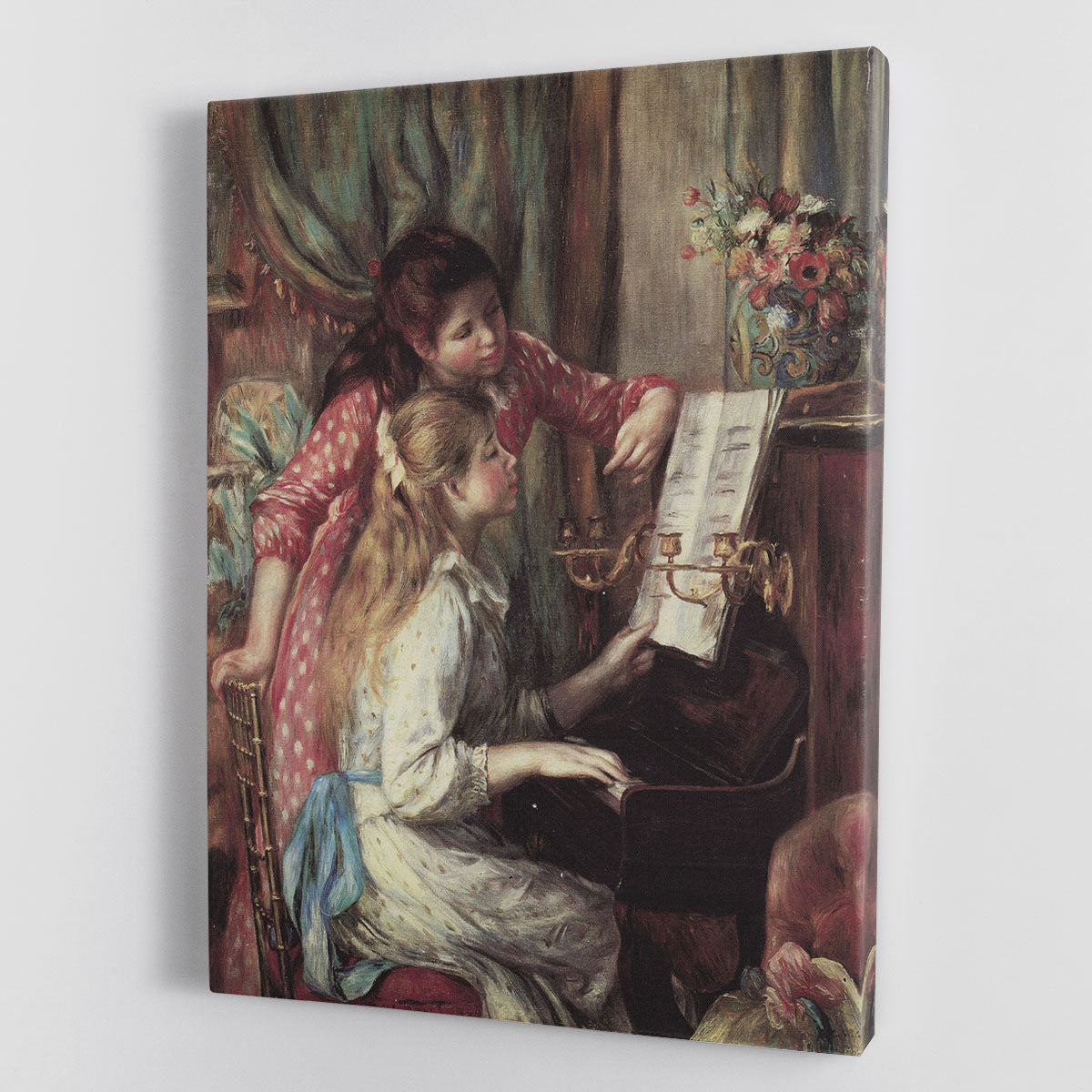 Young girls at the piano 2 by Renoir Canvas Print or Poster - Canvas Art Rocks - 1